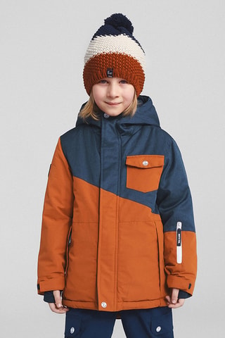 Veste de ski à capuche Bleu marine et orange
