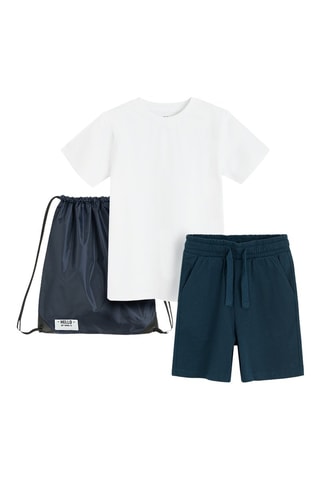 Ensemble 3 pièces - Blanc et bleu marine