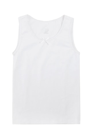 5 débardeurs en coton biologique - Blanc, rose et ciel
