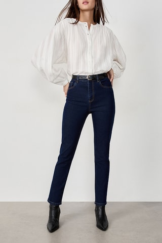 Jeans a vita alta Dlim - Blu notte
