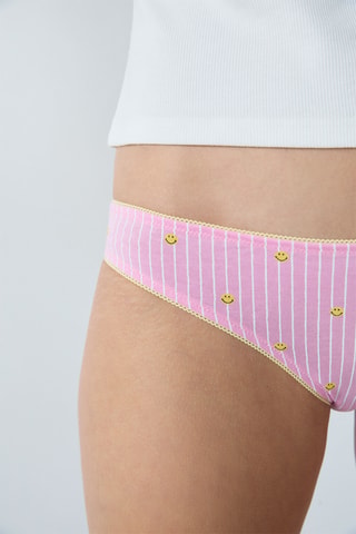 3 slip Jackie Smiley - Rosa e salmone