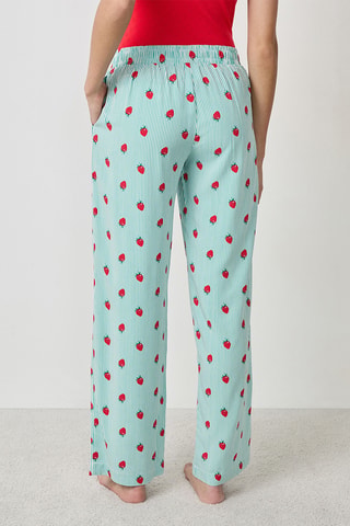 Pantaloni pigiama Caprese - Verde e bianco