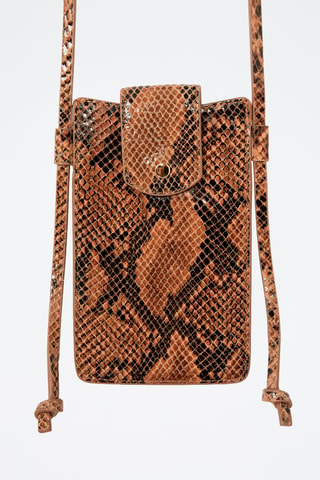 Borsa a tracolla in crosta di pelle Monday - Beige