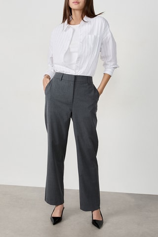 Pantaloni a vita alta Caroline - Grigio