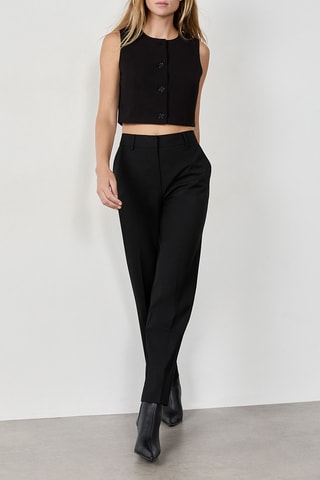 Pantaloni a vita alta Caroline - Nero