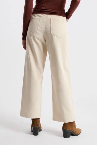 Pantaloni in velluto a vita alta Velvet - Bianco