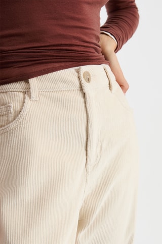 Pantaloni in velluto a vita alta Velvet - Bianco