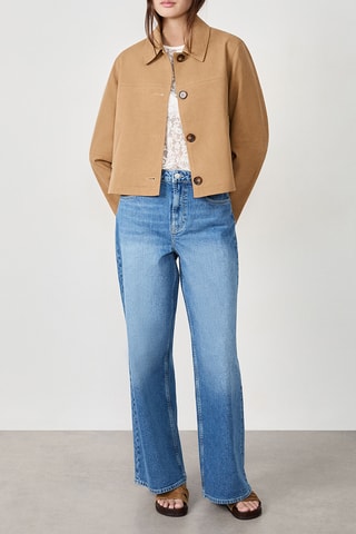 Veste Branco - Taupe