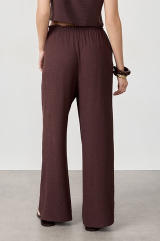 Pantaloni a vita alta Elon - Marrone