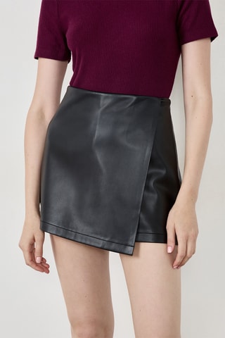 Gonna shorts a vita alta Effie - Nero