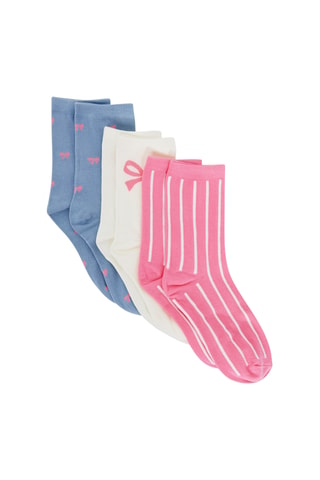 3 paia di calze Love - Rosa