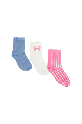 3 paia di calze Love - Rosa