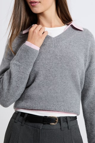 Maglia in cashmere Louise - Grigio melange