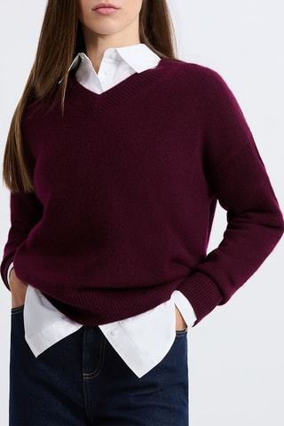 Maglia in cashmere Louise - Bordeaux