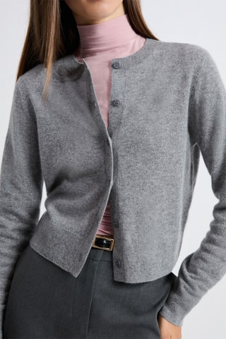 Cardigan in cashmere Louise - Grigio chiaro