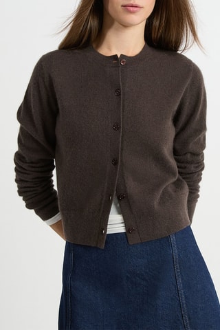 Cardigan in cashmere Louise - Marrone
