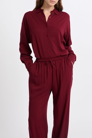Camicia pigiama Floriana - Bordeaux