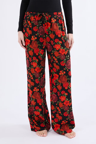 Pantalon de pyjama Faustina - Noir et rouge