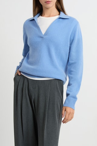 Maglia in cashmere Louise - Celeste