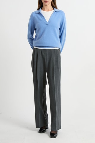 Maglia in cashmere Louise - Celeste