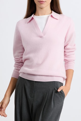 Maglia in cashmere Louise - Rosa cipria