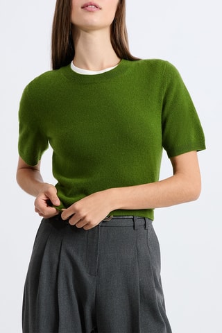 Top in cashmere Louise - Verde
