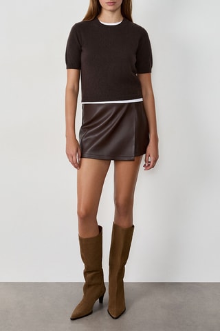 Top in cashmere Louise - Marrone