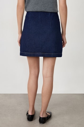 Gonna taglio dritto in jeans Clara - Navy