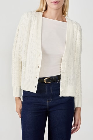 Cardigan in lana Lacyra - Ecrù