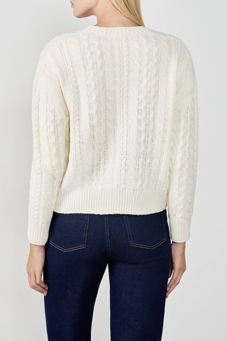 Cardigan in lana Lacyra - Ecrù