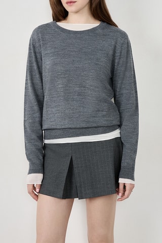 Maglia in lana Laisa Rond - Grigio scuro melange