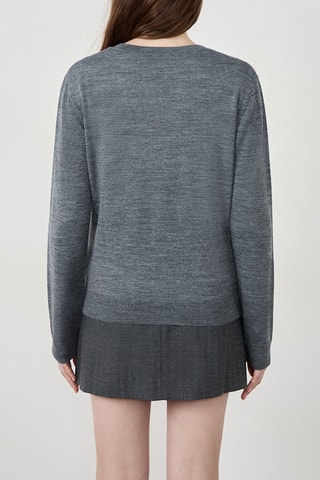Maglia in lana Laisa Rond - Grigio scuro melange