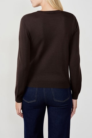 Maglia in lana Laisa Rond - Marrone scuro