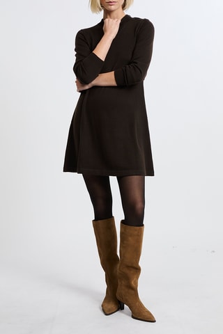 Abito a trapezio Lines - Marrone