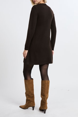Abito a trapezio Lines - Marrone