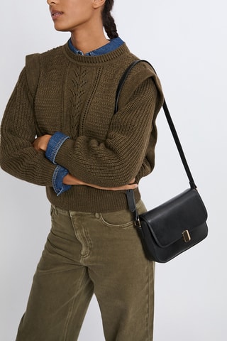 Borsa a tracolla in pelle Nina - Nero