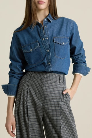 Sovracamicia in jeans Daniela - Blu elettrico