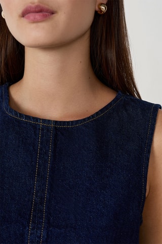 Top in jeans Dity - Blu