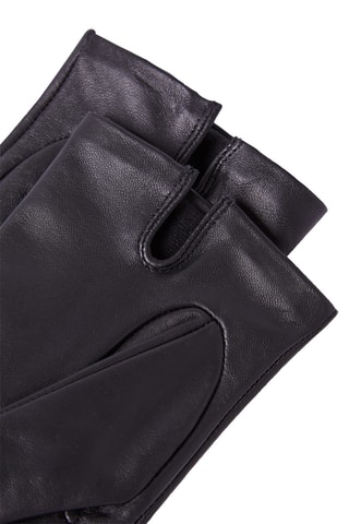 Guanti in pelle di montone Nahila - Nero