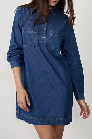 Abito taglio dritto in jeans Desiro - Blu elettrico