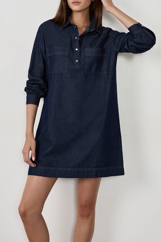 Abito taglio dritto in jeans Desiro - Blu notte
