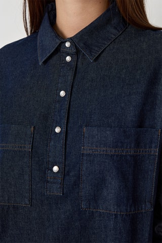 Abito taglio dritto in jeans Desiro - Blu notte