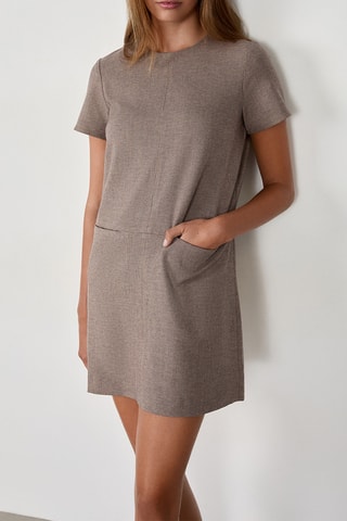 Abito taglio dritto Cesar Pdp - Beige