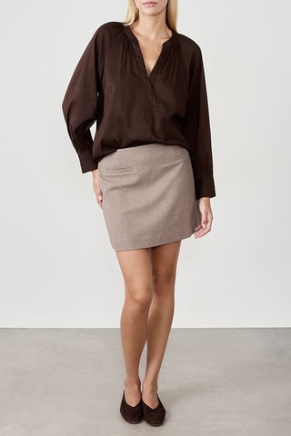 Gonna taglio dritto Cesar - Beige
