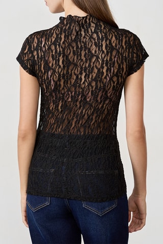 Top en dentelle Joy - Noir