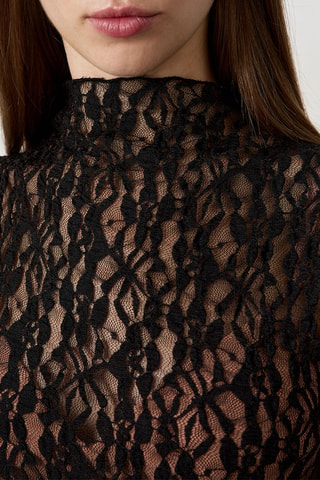 Top en dentelle Joy - Noir