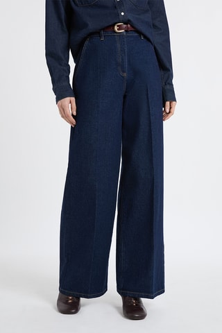 Jeans a vita alta Clara - Blu