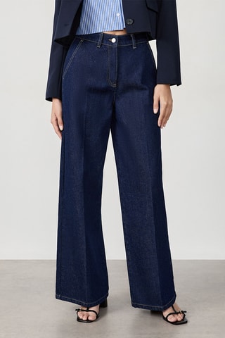 Jeans a vita alta Clara - Blu