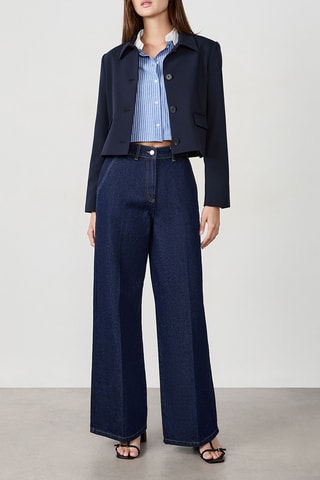 Jeans a vita alta Clara - Blu