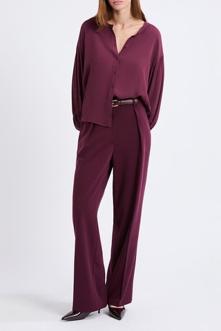 Pantaloni a vita alta Gary - Bordeaux